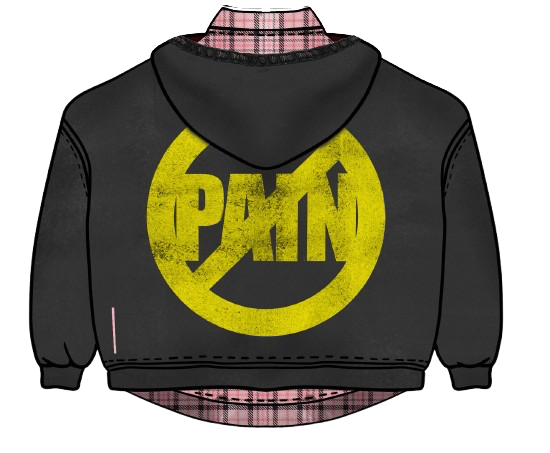 Flannel Zip Up Hoodie (No Pain)